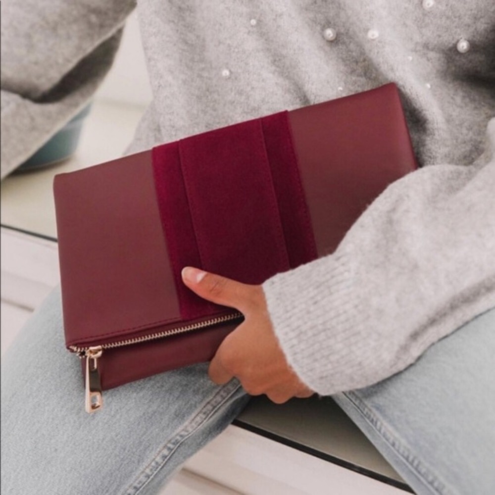 Summer and Rose fold-over clutch